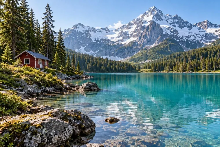 Landscape example encoded at JPEG quality 75